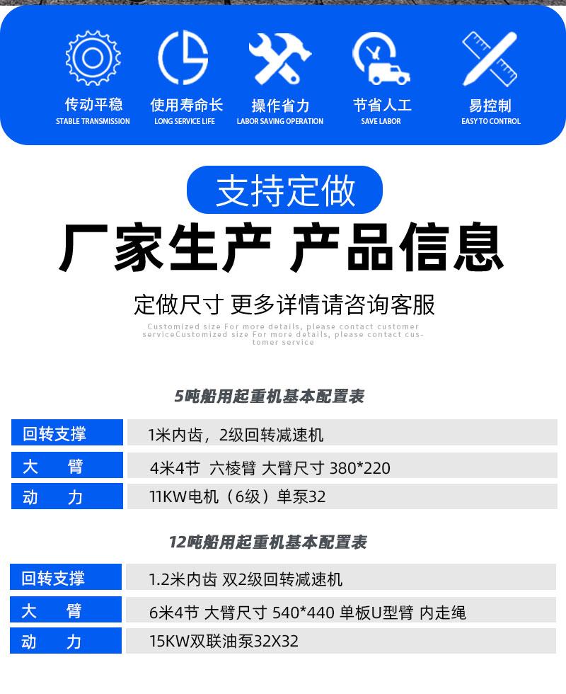 船用吊機參數(shù)